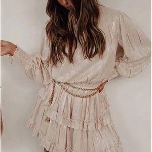 Misa Los Angeles Katia Dress in Blush Stripe Size M